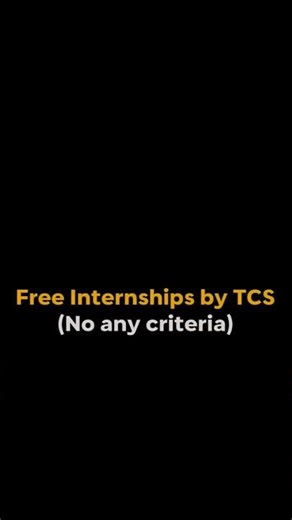 🚀FREE TCS Internship | No Eligibility Cyber Security, GenAI, Data Analytics #tcs #interview #shorts