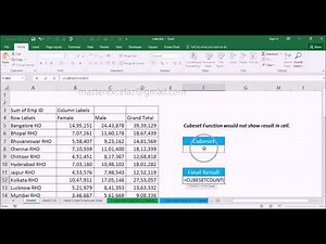 CUBESETCOUNT Cube Function with Examples in MS Office Excel Spreadsheet 2016