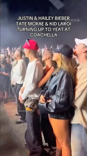 Justin Bieber & Hailey Bieber Dance Together At Coachella Weekend 1