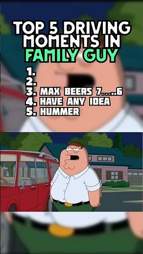 Top 5 Driving Moments in Family Guy