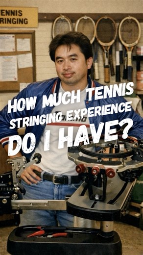 Alex | Community Tennis Expert & Creator on Instagram: "Is THIS enough tennis stringing experience to earn your business??😁 #sponsored⠀ ⠀ FYI the stringing machine I have here is my newest one from @gammatennisusa I’m testing out - the Momentum ST! This manual crank machine is a great upgrade from their budget friendly option for home tennis stringers getting more serious in their craft. Will do a larger deep dive soon 👀⠀ ⠀ Comment “Gamma” and I’ll send you the link!⠀ ⠀ #tennis #tennisplayer #