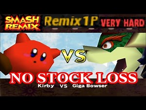 Smash Remix - Classic Mode Remix 1P Gameplay with Kirby (VERY HARD) No stock loss