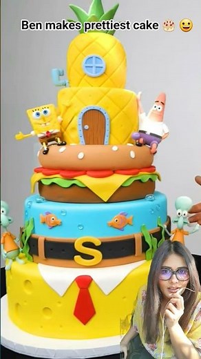 Ben makes prettiest cake 🎂 😀 Ben and Cam cake art 🎨 #funny #challenge #cake