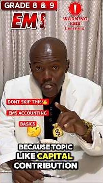 Don’t Skip this! 📚ACCOUNTING BASICS | Financial Literacy Grade 8 & 9 EMS | RMH Academy SA