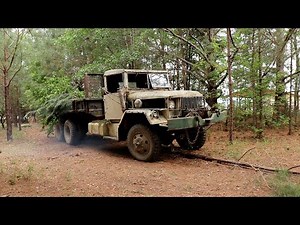 Hauling Cut Trees With Deuce and a Half On 140 Year Old Farm