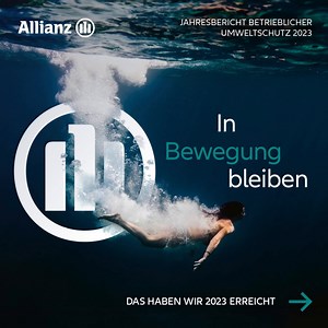 Unser neuer Umweltbericht 2023 ist da! Erfahrt, wie wir von der Allianz uns für Umweltschutz einsetzen und welche Maßnahmen wir ergreifen, um Ressourcen zu schonen und unseren CO2-Fußabdruck zu reduzieren. Besucht unsere Webseite, um mehr zu erfahren. https://www.allianz.de/unternehmen/nachhaltigkeit/betrieblicher-umweltschutz/?AZMEDID=Social_CH-Facebook_TH-Umweltbericht_PA-AZD_PD-Vertreterseite_KA-2024.04.13|open|AZDUmweltbericht_ST-Nein_PL-ros_MV-Umweltbericht24_TP-Bild_FM-Carousel_EG-Multiple