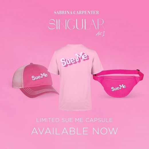 1.1K reactions · 23 shares | sue me merch bundle up now for limited time  https://singular.sabrinacarpenter.com/store/ | Sabrina Carpenter | Facebook