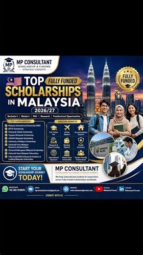 Fully Funded Scholarships in Malaysia 2026/27 |