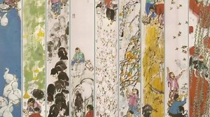 1K views · 45 reactions | A pioneering work in terms of its distribution of space and use of color, Chinese painter Shi Guoliang’s masterpiece “Childhood Memories” appears as a set of nine scrolls. “I believe many people’s childhood memories are full of color, so I’ve arranged the nine scrolls in nine colors,” Shi said. #MeetTheMasters #TheVibe | China Plus Culture | Facebook