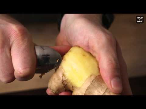 How to Prep Ginger Using a Spoon and Fork | Food & Wine