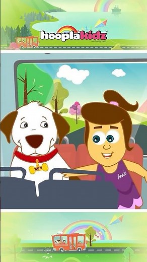 Wheels on The Red Bus Song by HooplaKidz #shorts #nurseryrhymes #kidssong
