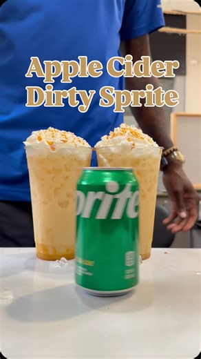 Brew Krew Coffee - Maryville on Instagram: "Apple Cider Dirty Sprite is Solid 🫶🏼✨ #fallrecipes #dirty #sprite"