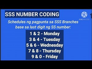SSS Number Coding System: Schedules sa pagpunta sa mga SSS Branches sa ilalim ng Quarantine