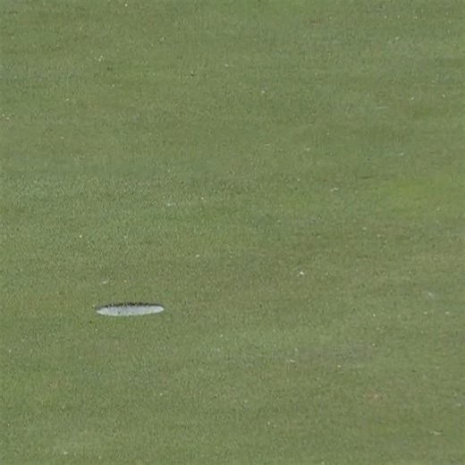 Ernie Els drains the birdie putt from long range on Harbor Shores' tough 13th green. 👏 📺: Golf Channel & Peacock | KitchenAid Senior PGA Championship | Golf Channel