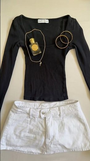 white mini skirt outfit inspo 🤍 #fashion #shortsfeed #shorts