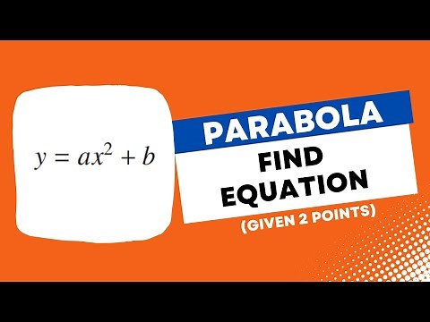 How to Find Equation of Parabola Given 2 Points | Maths Methods