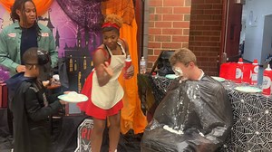 FHS 2024 HOMECOMING QUEEN, MISS CHLOE JACKSON…. having way too much fun…. At FHS Safe Halloween Day (Yes, it’s whipped cream) | The Franklin Reporter & Advocate