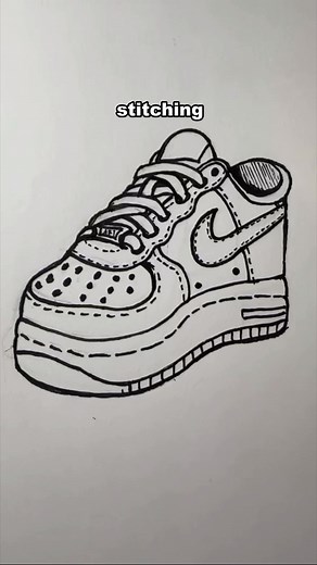 Step-by-Step Nike Air Force 1 Drawing Tutorial