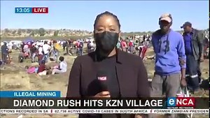 A diamond rush in KZN’s town of Ladysmith has people driving in from all corners of the country following the alleged discovery of a diamond. #eNCA’s Lethiwe Mdluli brings you the latest on #DStv403 #TheMiddayView | eNCAnews