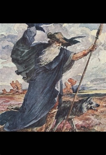 Odin the Wanderer is one of the main personas of the Allfather in Norse mythology, under which he travels around the Nine Realms in seek of wisdom. He serves as the key inspiration for Tolkien’s Gandalf. “He has sent me some illustrations (of the Trolls and Gollum) which despite certain merits, such as one would expect of a German, are I fear too 'Disnified' for my taste: Bilbo with a dribbling nose, and Gandalf as a figure of vulgar fun rather than the Odinic wanderer that I think of.” - Letter