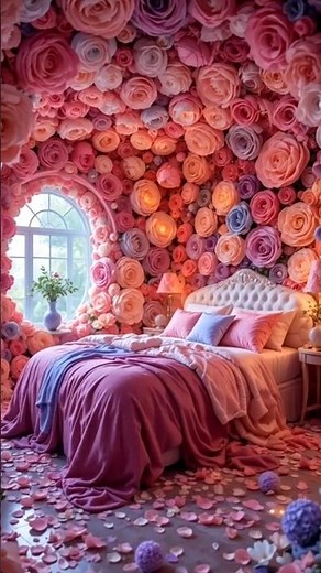Most Beautiful Flower Bedroom Aesthetic 💗✨ | Dreamy Rose Room Design