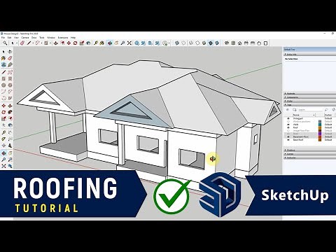 ✅ How to Create a Roof or Gabled Roof in SketchUp Pro - 2025