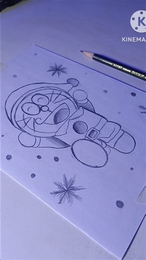 Doraemon as Santa claus drawing🤶🏻#shorts#art#ytshorts#artist😍
