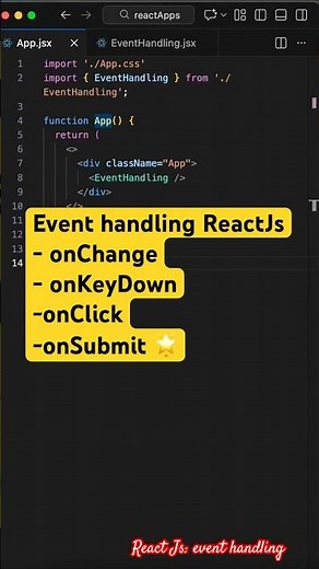 All React JS Events with an Example