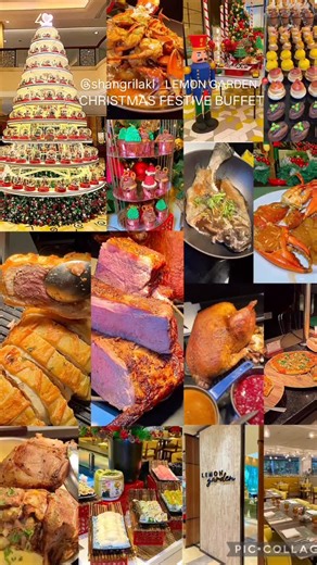 Monica on Instagram: "🌟Christmas festive is here. Let’s check out @shangrilakl festive buffet.🎄🍽️🎉 🌟What’s the highlights besides the endless delicious spread of global cuisines; 🌟the specials are the Surf and Turf Wellington, roasted Australian Beef Tenderloin layered with succulent lobster and herbs mousse, baked in golden puff pastry with Sangiovese reduction. 🌟Grilled fresh Seabass in rich, tangy Beurre Blanc Sauce. 🌟Slow-roasted Whole Turkey with truffle and foie gras available on 2