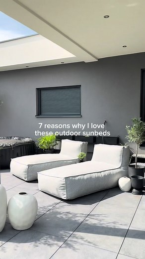 7 reasons why I love these outdoor sunbeds 🌿 #outdoorfurniture #sunbed #patiofurniture #patioseason #gardenfurniture