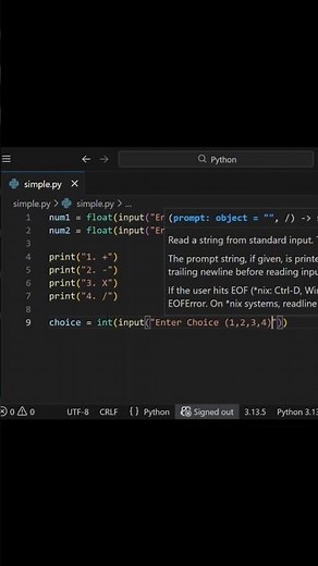 This Calculator Trick Will Blow Your Mind 🐍 #python #coding #shorts #programming #backend #html
