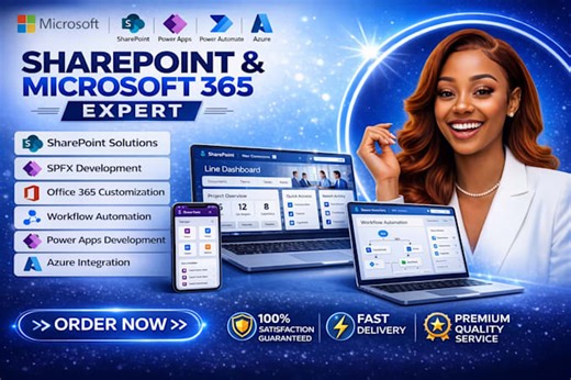 Collin_johns: I will build sharepoint intranet portal office 365, powerapps, power automate, spfx for $25 on fiverr.com