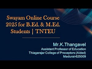 SWAYAM Online Course January 2025 registration