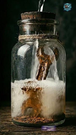 “How to Remove Rust in Minutes 😱 Glass Jar Experiment (Satisfying Reaction!)”