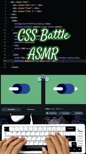 ASMR CSS-Battle December 12nd 2025 #programming #cssbattle #asmr #shorts