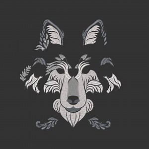 Floral Wolf Machine Embroidery Designs: Wild Animal PES JEF DST Files - Etsy