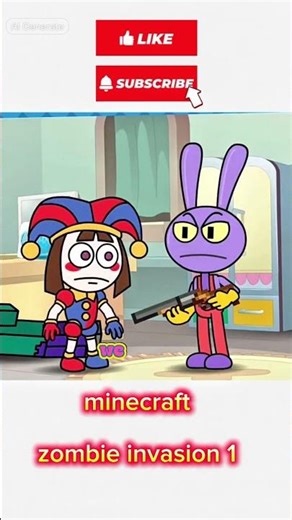 Minecraft zombie invasion #viral#shorts