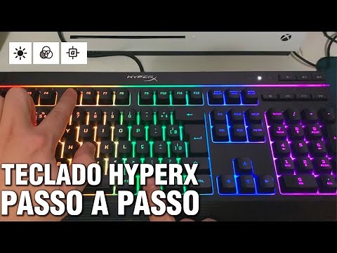 GUIA COMPLETO TECLADO GAMER HYPERX ALLOY CORE RGB ABNT2 TODAS AS FUNÇÕES DE CORES - HX-KB5ME2-BR