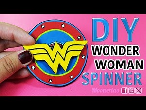 EASY DIY Wonder Woman Spinner/ Cómo hacer un Spinner de la mujer maravilla FÁCIL