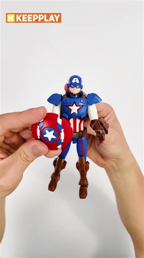 Unbox Mô hình lắp ráp MARVEL Super Armor Block - Captain America #keepplay