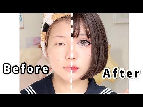 I turned myself into a ANIME GIRL - Makeup Tutorial By VIVEKATT