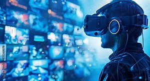 Bridging educational gaps with cutting-edge virtual learning platforms in high schools. Concept Virtual Learning Platforms, High Schools, Educational Gaps, Bridging, Cutting-Edge Technology