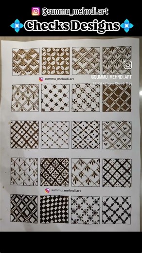 Checks Designs #mehndiart