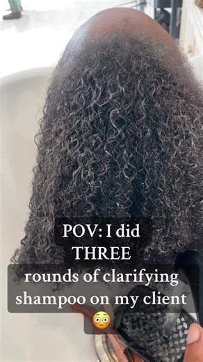 CLARIFYING SHAMPOO 101: If your shampoo isn’t lathering like it should, that’s usually a sign your hair still has buildup — and yes, that means you need to shampoo again! Clarifying shampoos are meant to make your hair feel stripped. That’s literally the point — they’re deep cleaning your strands and scalp. 👏🏾 That’s why they’re always followed by a hydrating shampoo and conditioner to restore moisture. Let’s be real… how can your hair be “clean” if there’s still grease and product from your l