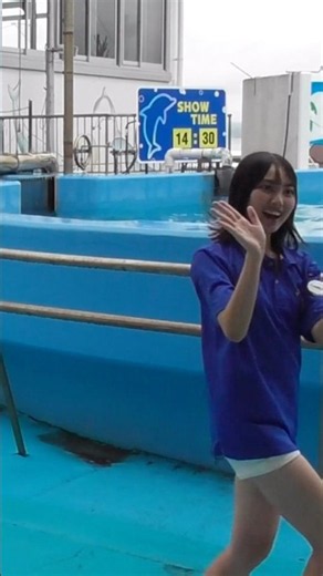 【Jumpin' Live inのとじま水族館】目の前を駆けていく石川元気応援隊ジャンピンの可愛いみなさんです♪ #shorts