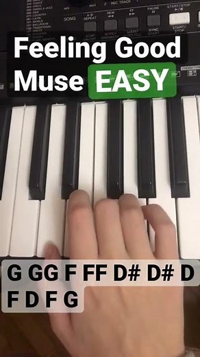 Feeling Good - Muse (super easy piano tutorial)