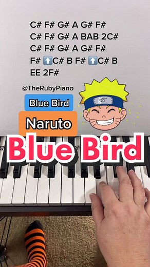 Learn to Play Blue Bird from Naruto on Piano