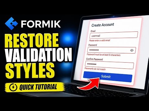 How to restore form validation styles in Formik apps - Quick Tutorial