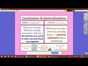 Lesson 9 Comp. Skill: Conclusions and Generalizations