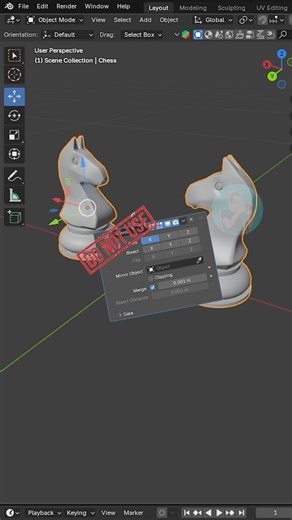 Cách lật vật thể khi không sử dụng Mirror Modifier trong Blender #blendertutorial #blender #b3d